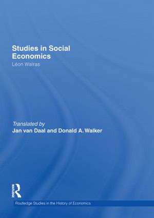 Studies in Social Economics de Léon Walras