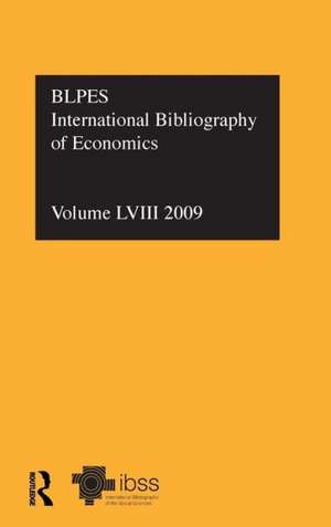 IBSS: Economics: 2009 Vol.58: International Bibliography of the Social Sciences de Compiled by the British Library of Political and Economic Science