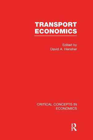 Transport Economics de David Hensher