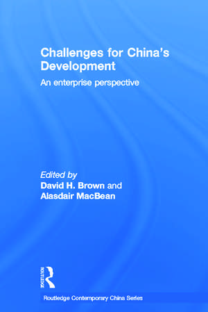 Challenges for China's Development: An Enterprise Perspective de David Brown