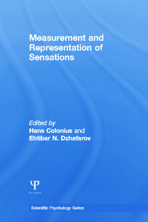 Measurement and Representation of Sensations de Hans Colonius