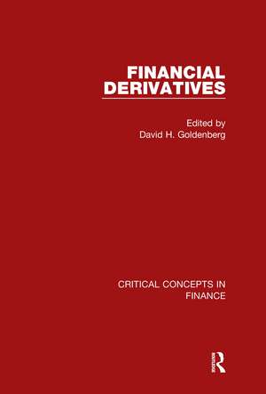 Financial Derivatives de David Goldenberg