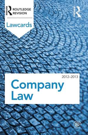 Company Lawcards 2012-2013 de Routledge