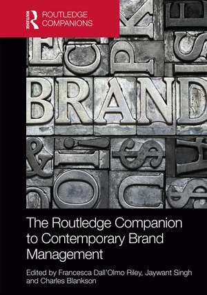 The Routledge Companion to Contemporary Brand Management de Francesca Dall'Olmo Riley