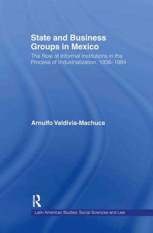 State and Business Groups in Mexico: The Role of Informal Institutions in the Process of Industrialization, 1936-1984 de Arnulfo Valdivia-Machuca