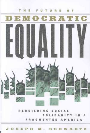 The Future Of Democratic Equality: Rebuilding Social Solidarity in a Fragmented America de Joseph M. Schwartz