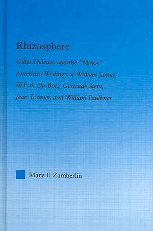 Rhizosphere: Gilles Deleuze and the "Minor" American Writings of William James, W.E.B. Du Bois, Gertrude Stein, Jean Toomer, and Wi de Mary Zamberlin