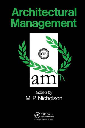 Architectural Management de M. P. Nicholson