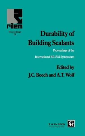 Durability of Building Sealants de J.C. Beech