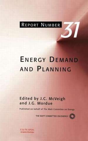 Energy Demand and Planning de J.C. McVeigh