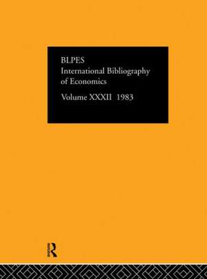 IBSS: Economics: 1983 Volume 32 de International Committee for Social Science Information and Documentation