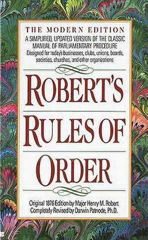 Robert's Rules of Order de Darwin Patnode