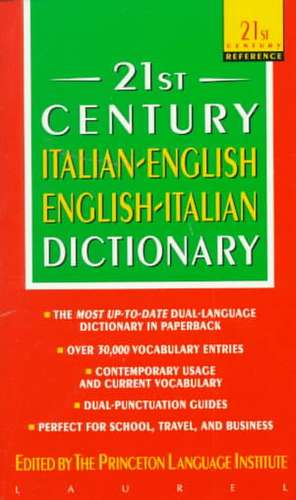 Italian-English/English-Italian Dictionary de Princeton Language Institute