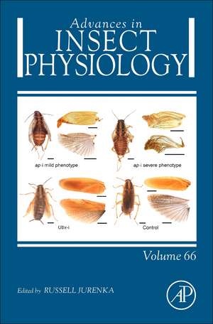 Advances in Insect Physiology de Russell Jurenka