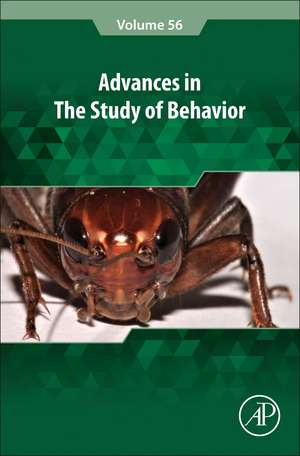 Advances in the Study of Behavior de Susan Healy