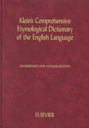 Klein's Comprehensive Etymological Dictionary of the English Language