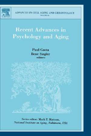 Recent Advances in Psychology and Aging de P. Costa