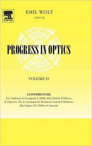 Progress in Optics de Emil Wolf