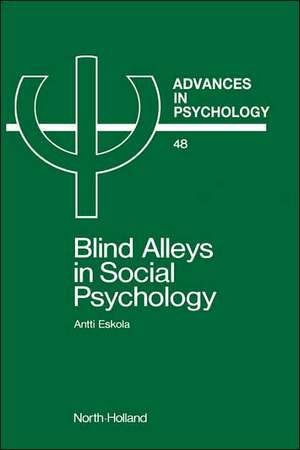 Advances in Psychology V48 de Antti Eskola