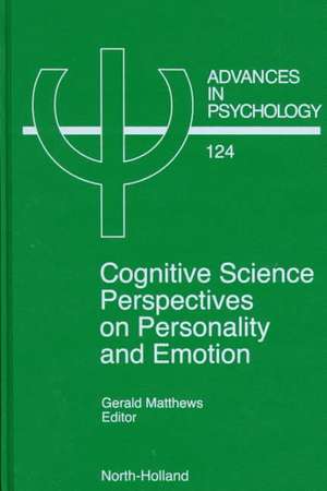 Cognitive Science Perspectives on Personality and Emotion de G. Matthews