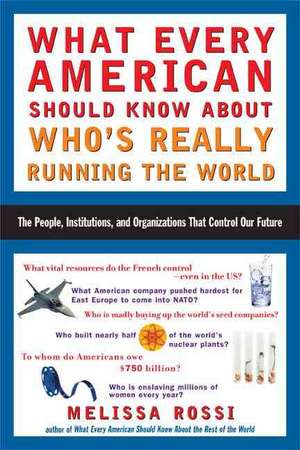 What Every American Should Know about Who's Really Running the World: The People, Corporations, and Organizations That Control Our Future de M. L. Rossi