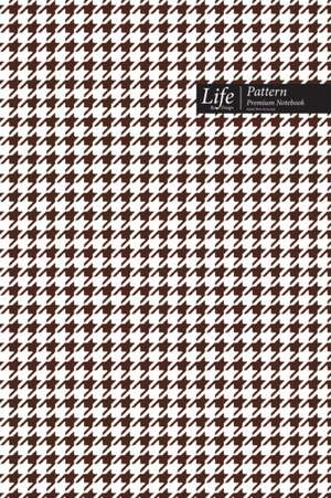 Checkered II Pattern Composition Notebook, Stylish Portable Write-In Journal, 144 Sheet (A5) Coffee Cover de Design