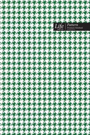 Checkered II Pattern Composition Notebook, Stylish Portable Write-In Journal, 144 Sheets Green Cover de Design