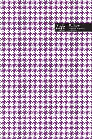 Checkered II Pattern Composition Notebook, Stylish Portable Write-In Journal (A5), 144 Sheets Purple Cover de Design