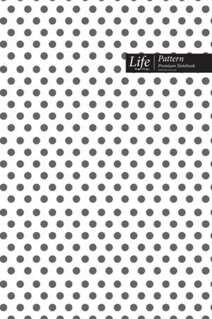 Dots Pattern Composition Notebook, Dotted Lines, Wide Ruled Medium Size 6 x 9 Inch (A5), 144 Sheets Gray Cover de Design