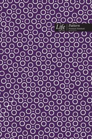 Ringed Dots Pattern Composition Notebook, Dotted Lines, Wide Ruled Medium Size 6 x 9 Inch (A5), 144 Sheets Purple Cover de Design