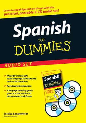 Spanish For Dummies Audio Set +CD de J Langemeier