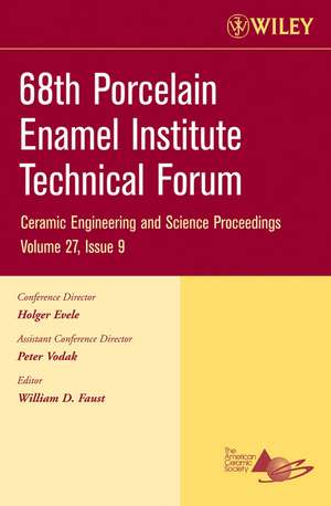 68th Porcelain Enamel Institute Technical Forum V27 Issue 9 de WD Faust