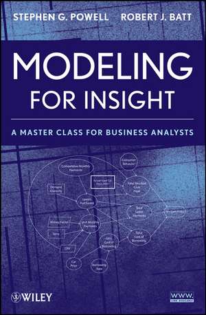 Modeling for Insight – A Master Class for Business Analysts de SG Powell