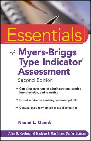 Essentials of Myers–Briggs Type Indicator Assessment 2e de NL Quenk