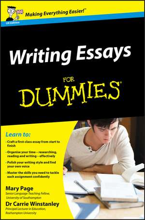 Writing Essays For Dummies, UK Edition de Mary Page