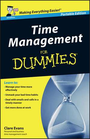 Time Management For Dummies de C. Evans