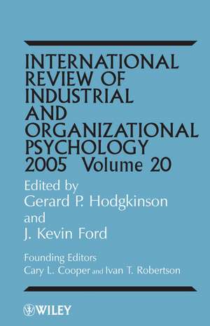 International Review of Industrial and Organizational Psychology 2005 V20 de GP Hodgkinson