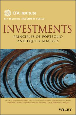 Investments – Principles of Portfolio and Equity Analysis (CFA Institute Investment Series) de MG McMillan