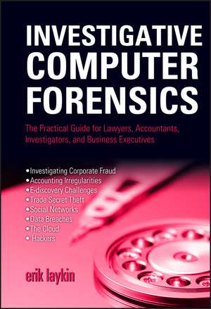 Investigative Computer Forensics – The Practical Guide for Lawyers, Accountants, Investigators, and Business Executives de E Laykin