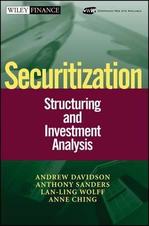 Securitization – Structuring and Investment Analysis +CD de A Davidson