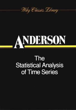 The Statistical Analysis of Time Series de TW Anderson