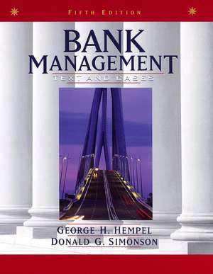 Bank Management – Text & Cases 5e (WSE) de GH Hempel