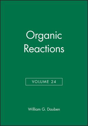 Organic Reactions V24 de WG Dauben