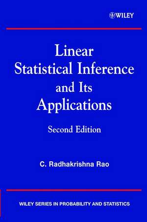 Linear Statistical Inference 2E P de Rao
