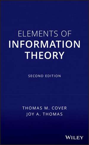 Elements of Information Theory 2e de TM Cover