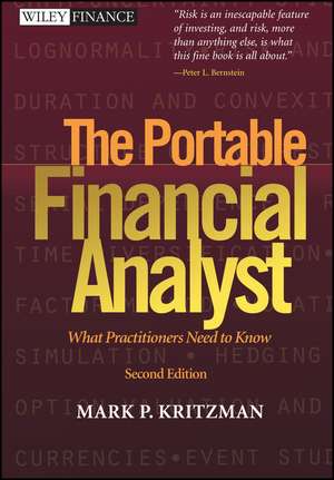 The Portable Financial Analyst – What Practitioners Need to Know 2e de MP Kritzman