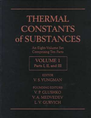 Thermal Constants of Substances 8V Set de VP Glushko