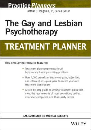 The Gay and Lesbian Psychotherapy Treatment Planner de JM Evosevich