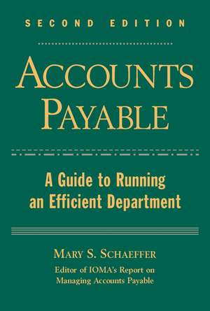 Accounts Payable 2e de Schaeffer