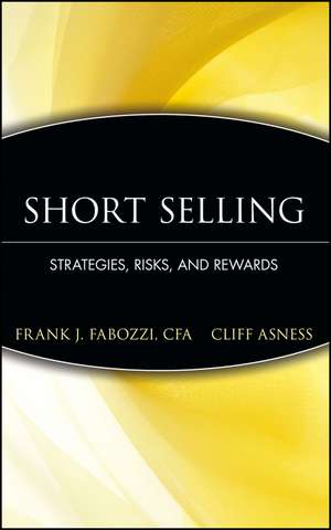 Short Selling de Frank J Fabozzi